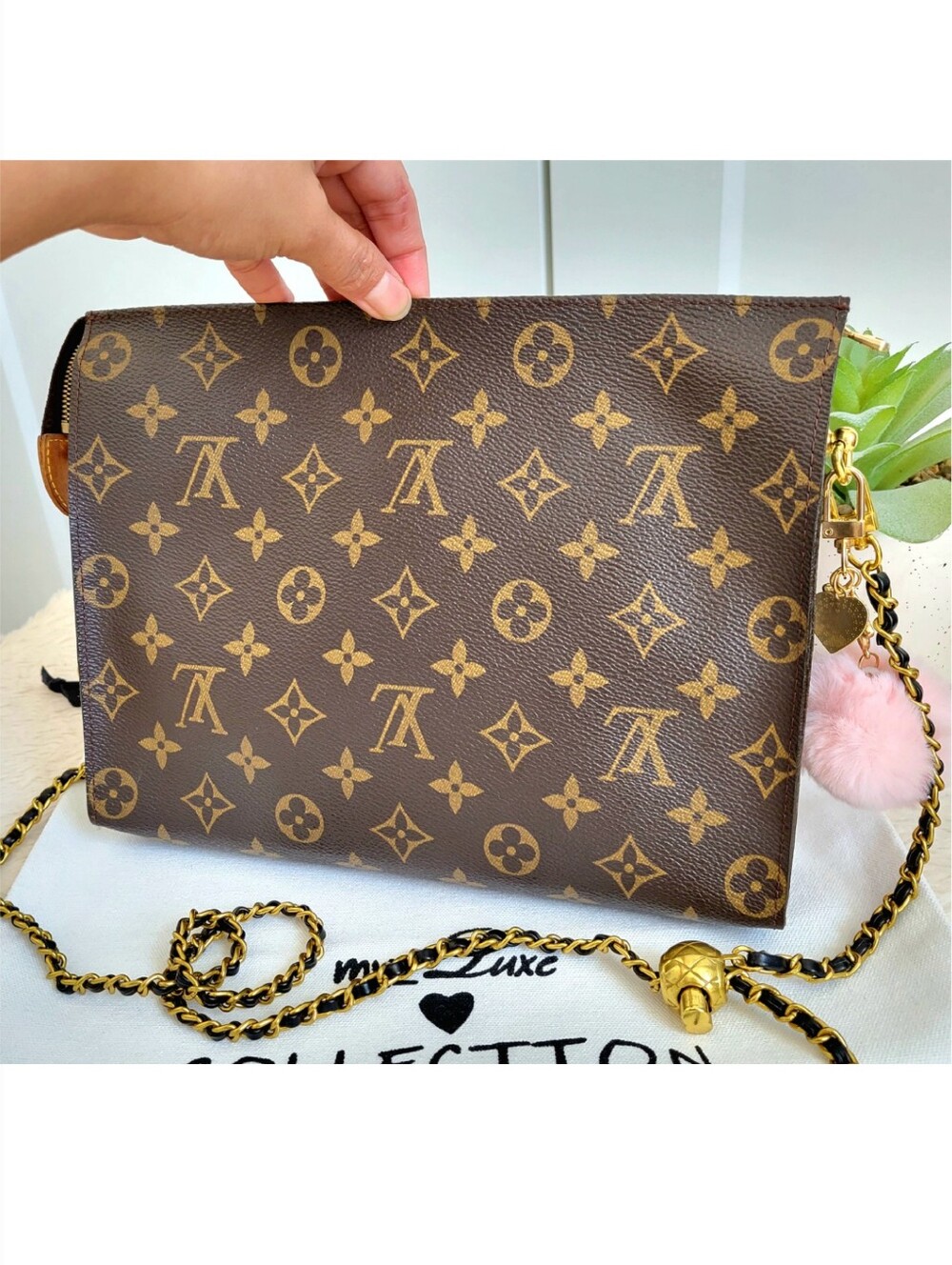 💕Louis Vuitton Monogram Toiletry 26 -  Clutch Chain Shoulder Bag Crossbody
